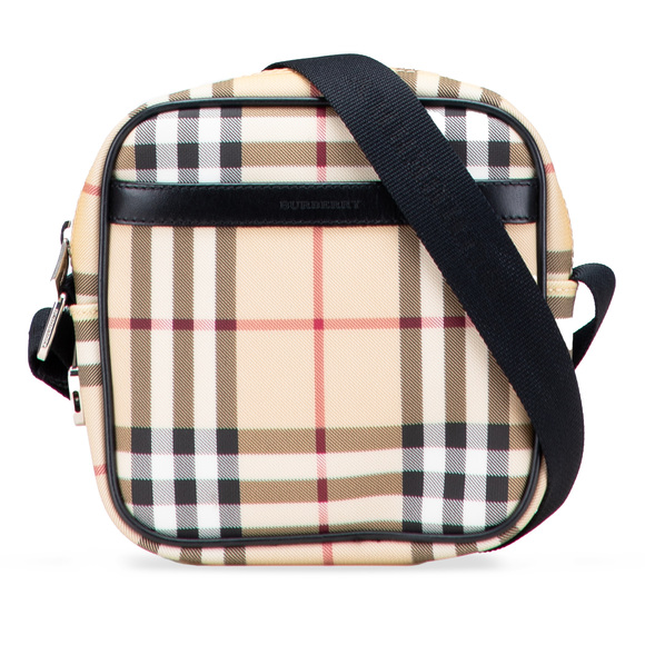 Pre-Loved Burberry House Check Canvas Crossbody - Picture 1 of 10